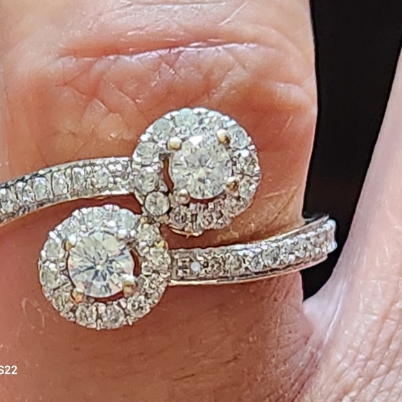 10k 2 Tone 1.2 Ct Diamond Ring Fixed And Polished For Liz - Picture 9 of 12